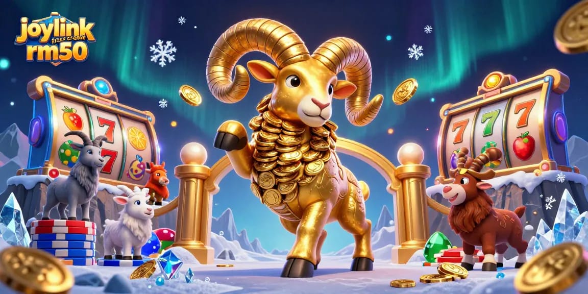 Spin the reels with joylink free credit rm50 in a vibrant casino scene filled with excitement.