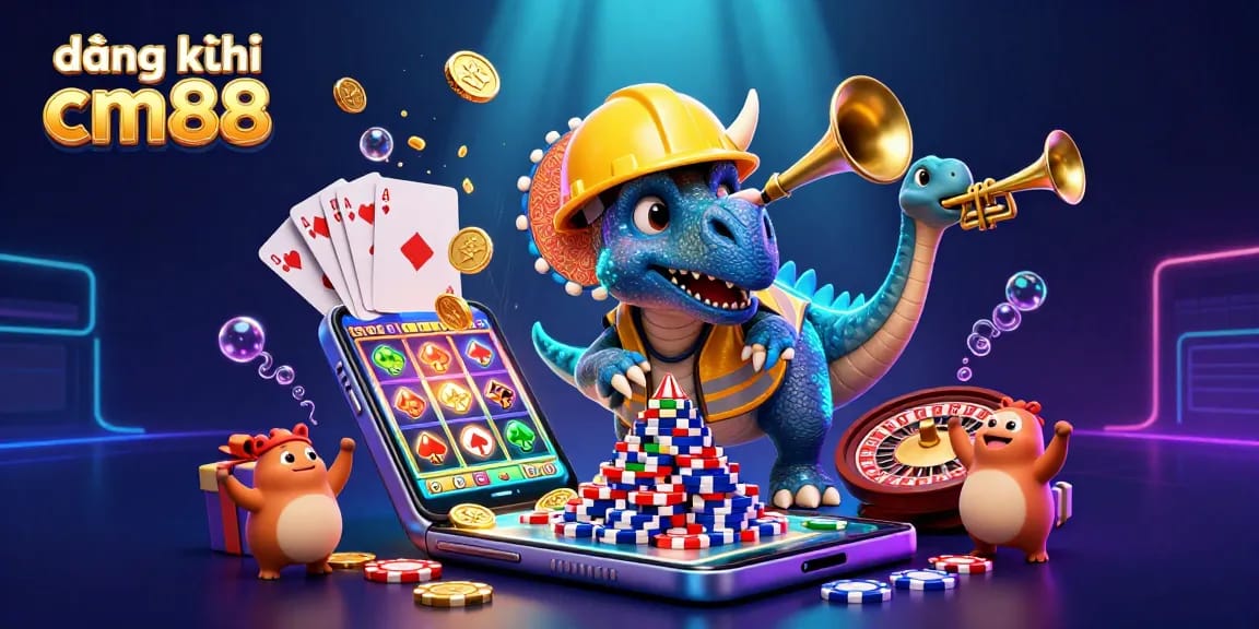 Engage in lively action with đăng ký cm88, featuring vibrant 3D casino characters and game elements.