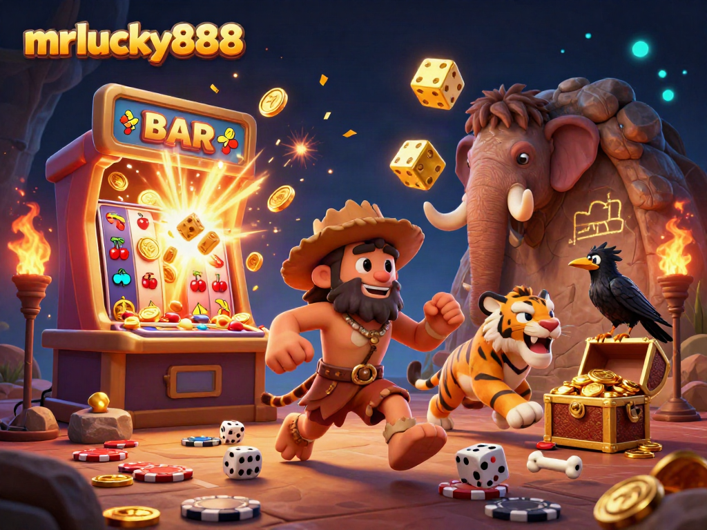 Experience thrilling adventures at mrlucky888 with a vibrant prehistoric casino, featuring fun characters and dynamic games.