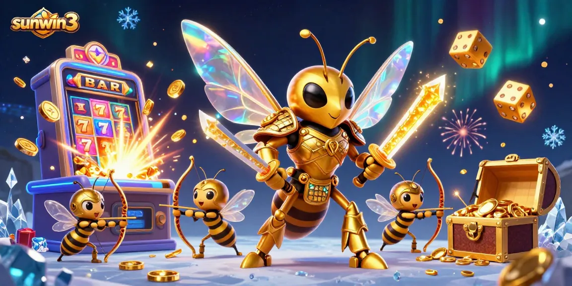 Win exciting jackpots with sunwin3 in a vibrant, action-packed casino scene.