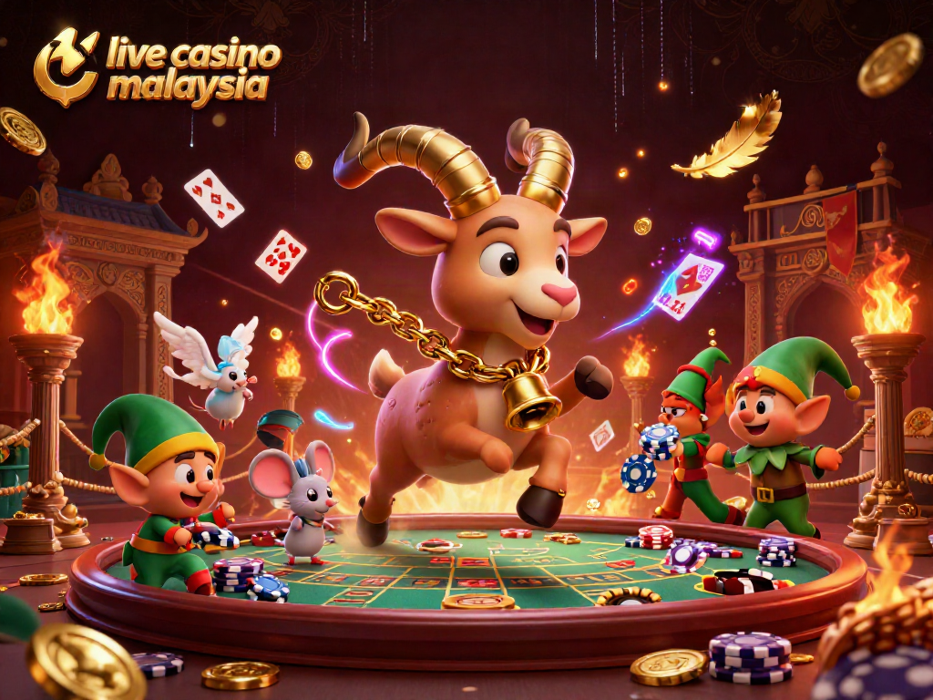 Experience thrilling action at the live casino Malaysia with Krampus and fun characters.