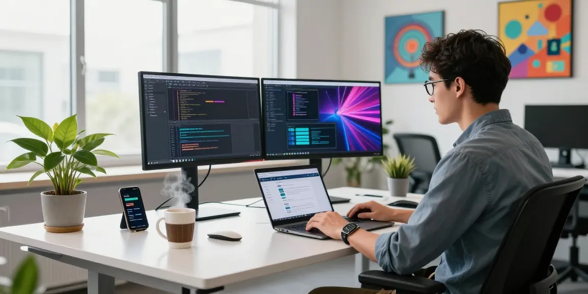 Engaging workspace showcasing the WPS Official Website with vibrant tech environment and natural light.
