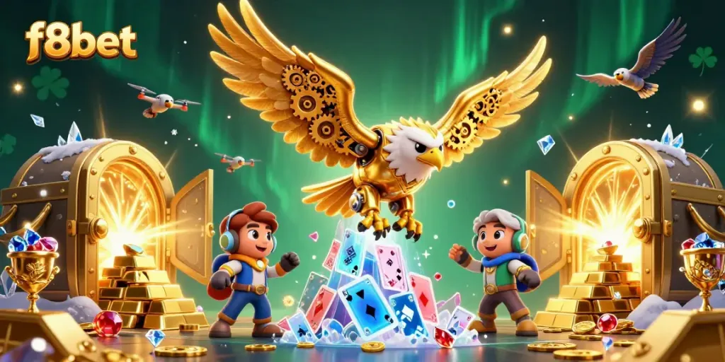 Experience the thrill of winning at f8bet with this vibrant, engaging casino illustration.