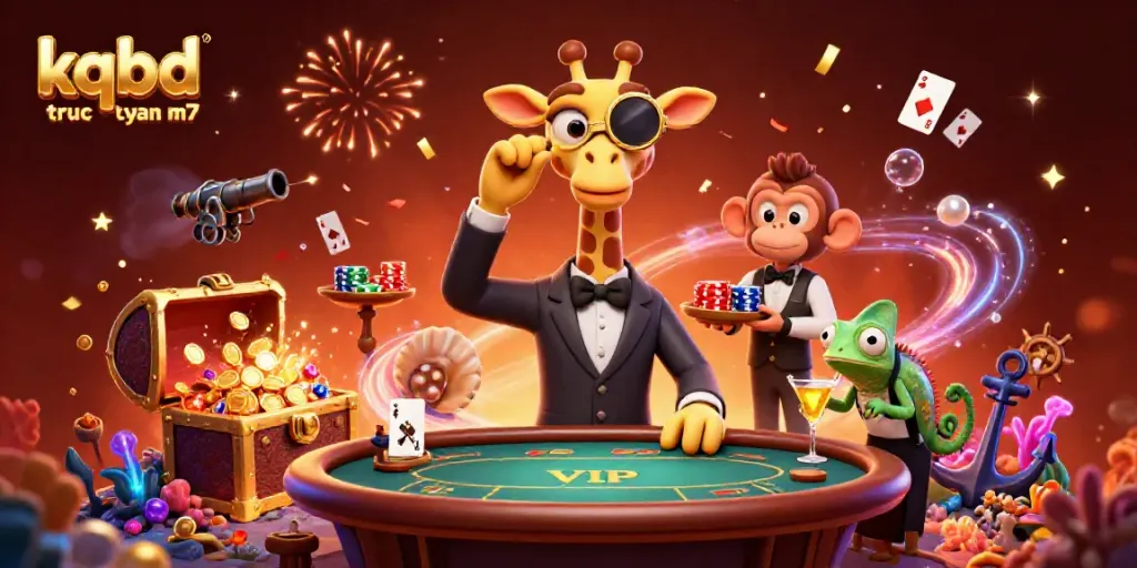 Experience thrilling gameplay with kqbd truc tuyen m7 as a high-roller giraffe enjoys VIP poker.