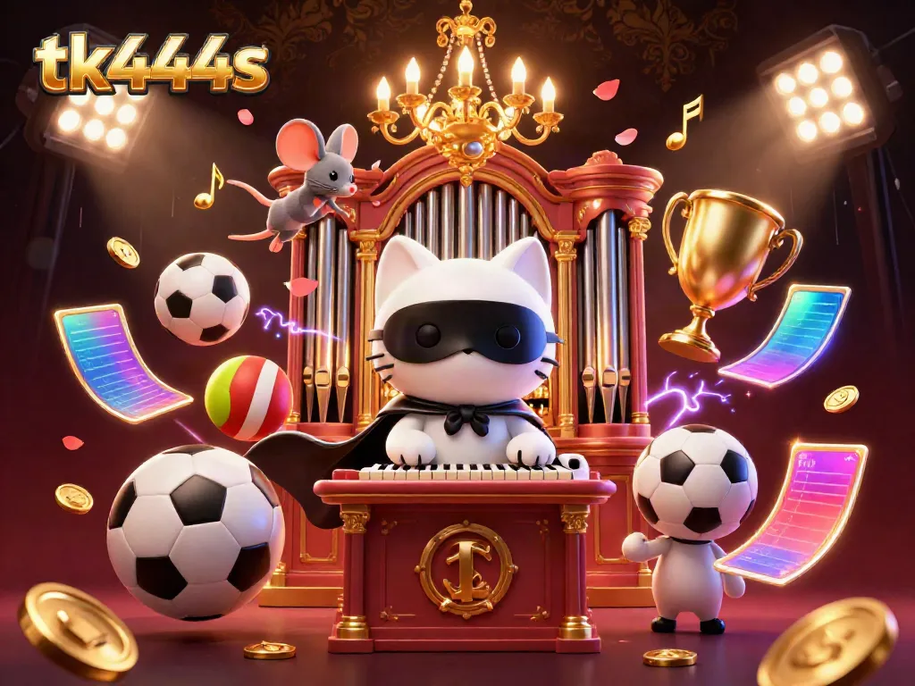 Experience exciting gameplay at tk444s, where a whimsical casino scene unfolds with animated characters and dynamic elements.