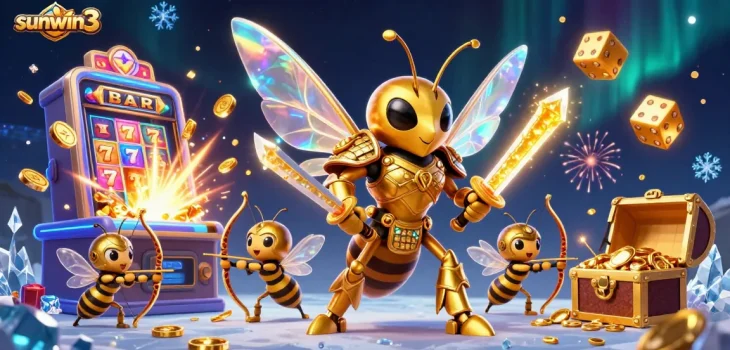Win exciting jackpots with sunwin3 in a vibrant, action-packed casino scene.