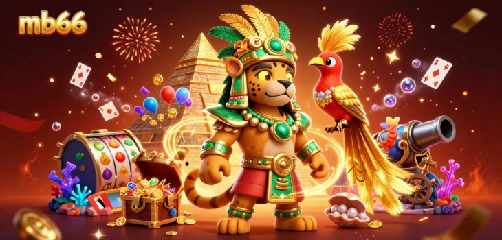 Experience the thrilling essence of mb66 with immersive gaming elements in a vibrant casino scene.